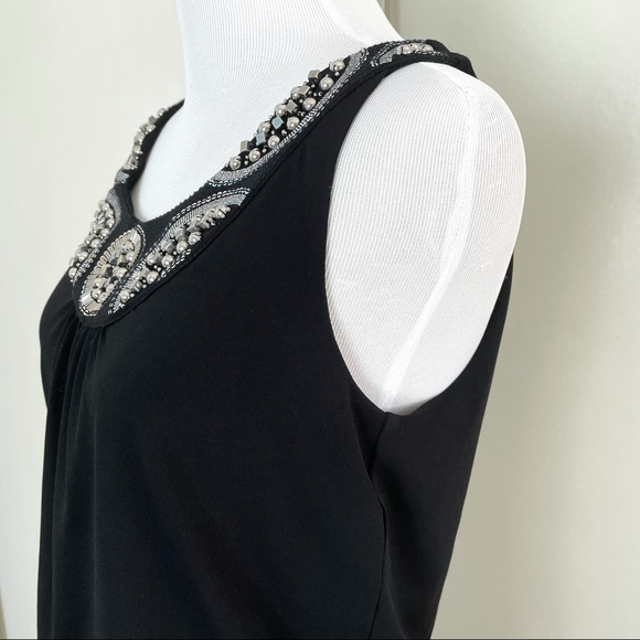 White House Black Market Sparkle Neck Sleeveless Dress, Sz Small - Picture 5 of 9